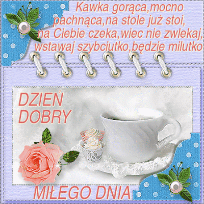 Dzień dobry kawa pachnąca